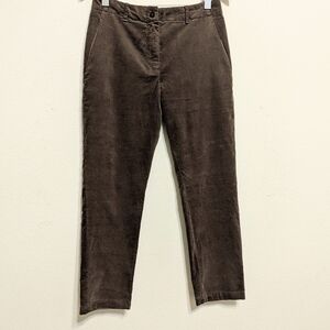 Hannoh Wessel Prospera Brown Velvet Ankle Pants Italy Size 36 (Small) 